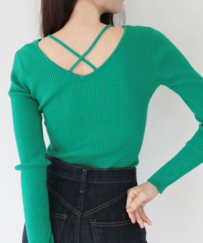ENFOLD リブニット　38 ENFOLD - KNIT×CUTコンビ フレアヘムプルオーバー ENFOLD 38の