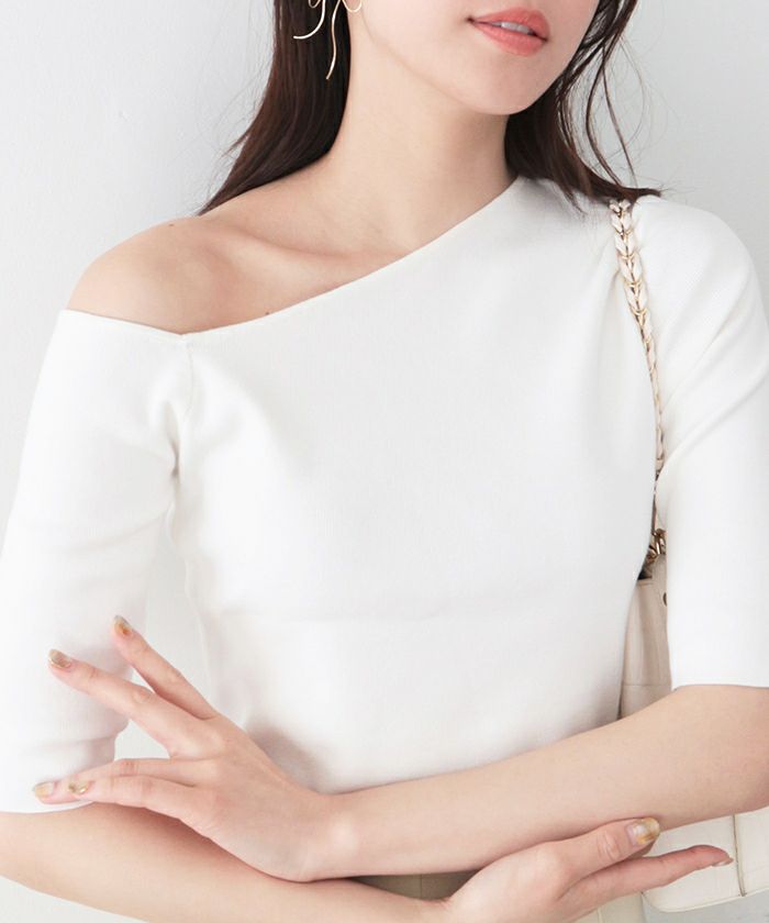 A7.DECEMBERMAY アシンメトリックカラーニット 超軽量 M ACCESSORIES | DECEMBERMAY