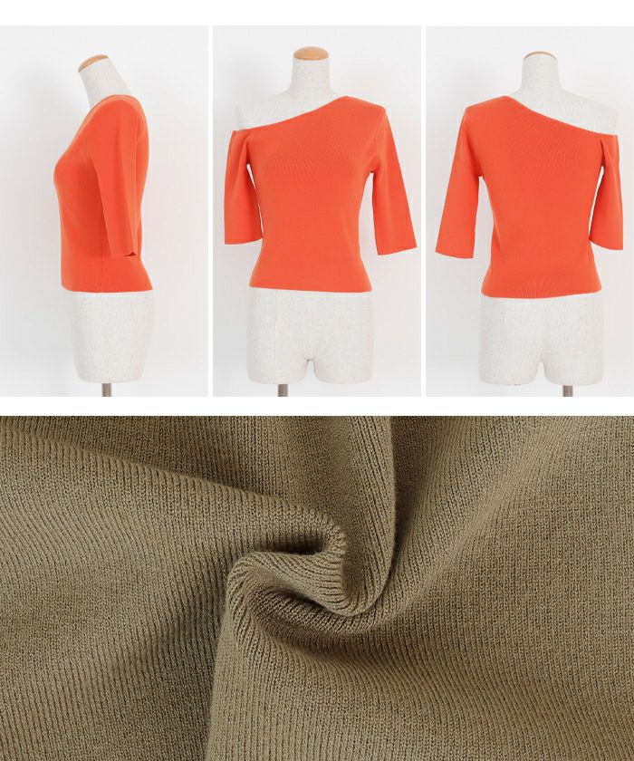 A7.DECEMBERMAY アシンメトリックカラーニット 超軽量 M KNIT | DECEMBERMAY
