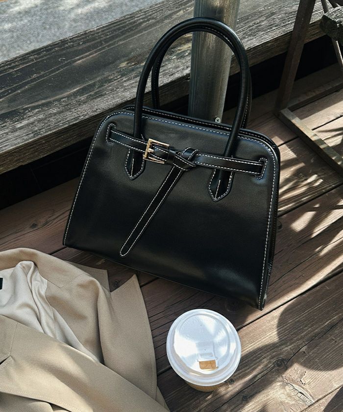 韓国デザイン 本革 レザーステッチハンドバッグ デザイナー BAG 韓国デザイン 本革 レザーステッチハンドバッグ デザイナー BAG