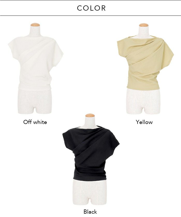 MIESROHE｜アシンメトリーギャザーTOPS | Rakuten Fashion(楽天