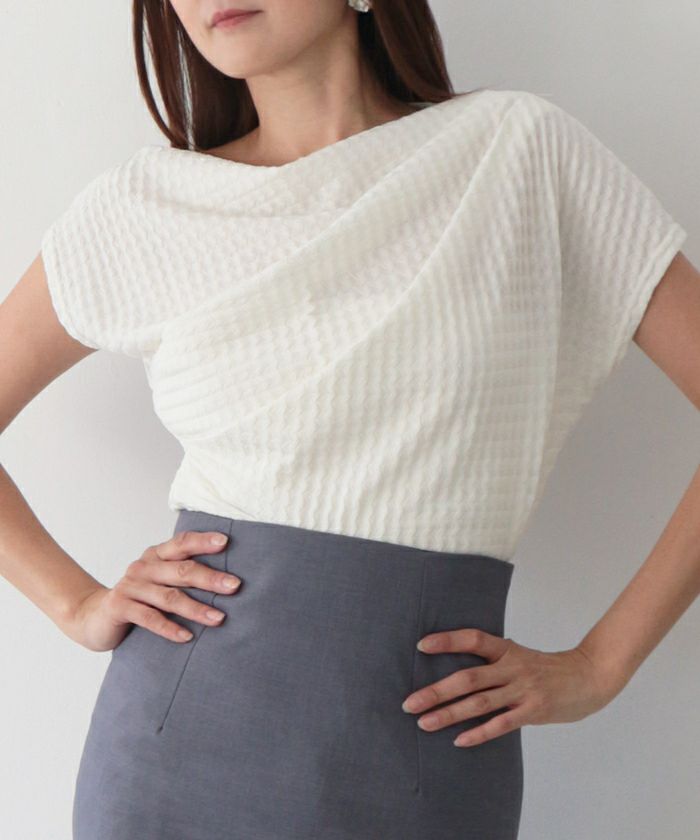 MIESROHE/アシンメトリーギャザートップス MIESROHE｜アシンメトリーギャザーTOPS | Rakuten Fashion(楽天