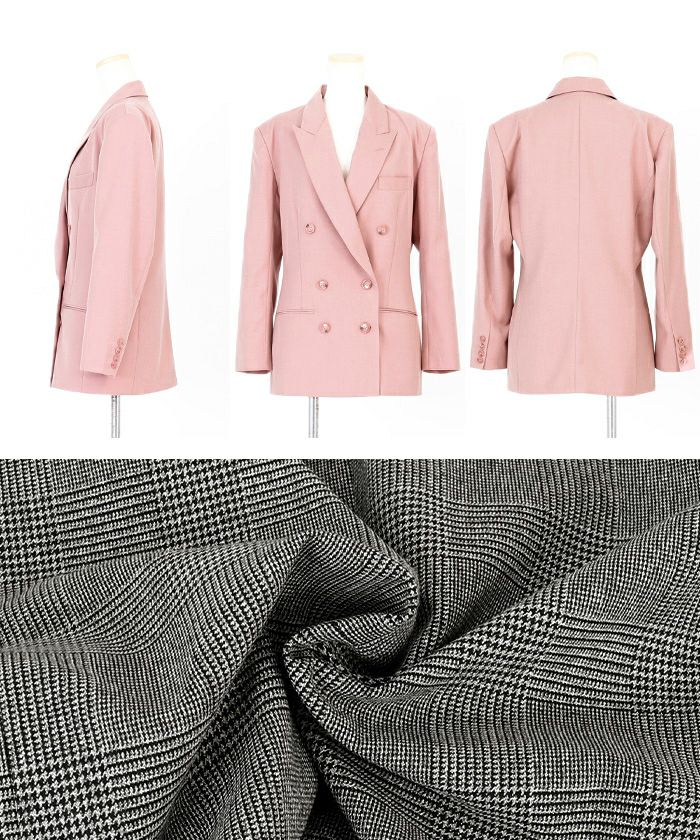 ESCADA ピンク ダブルブレストジャケット 36 escada vintage pink blazer pockets — UNCUT GEMS VINTAGE